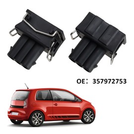 Create idea Pack of 2 3-Pin Car Wiring Harness Plug 357972753 Waterproof Electric Plug with Connectors Compatible with VW Compatible with Seat Compatible with Skoda