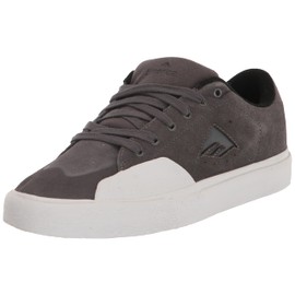 Emerica Men's Temple Low Top Skate Shoe, Dark Grey/White, 13