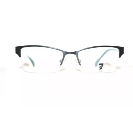 7 For All Mankind NEW 7 FAM YOSEMITE MBLK HALF RIM FRAMES METAL BLACK RX EYEGLASSES 51-17-140 $76