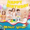 Colarr Birthday Banner Yellow Cartoon Sponge Themed Pre-strung Birthday Banner