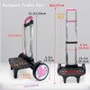 Rolling Backpack Trolley Cart with Stair-Climbing Quiet Wheels,Foldable Aluminum Frame,Adjustable
