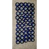 Jumbo Old Cobalt Blue White Heart African Trade Beads 50