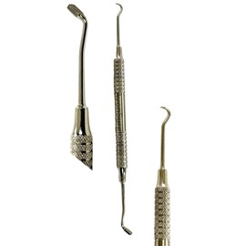 Dental Scaler and Band Pusher Double Ended with one Hook Style End Hollow Handle Lightweight - Stainless Steel (1)