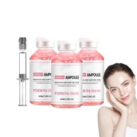 Ampolla De Vitamina Pink Glow, Suero Facial De Colágeno Y Péptidos, Suero Facial Rejuvenecedor De Brillo Iluminador Para La Renovación De La Piel, Esencia Reafirmante Y Antiarrugas Antienve (3 piezas)