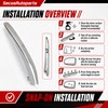 SecosAutoparts Chrome Rearview Side Mirror Molding Trim Strip Fit for