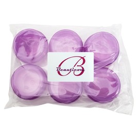 Beauticom 10G/10ML LIGHT PURPLE Frosted Container Jars with Inner Liner and Lid for Scrubs, Salves, Creams, Lotions, Makeup Cosmetics, Beauty Samples - BPA Free (12 Pieces, LIGHT PURPLE)