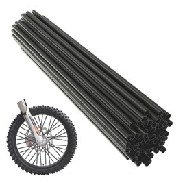 72 Pcs Motorcycle Bicycle Motorcycle Wheel Spoke Skin Spoke Wraps Spoke Covers for Front and Rear Wheels Black