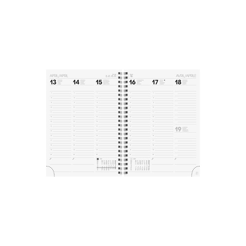 BRUNNEN Book Calendar Model 796 2026 | A5, Cardboard, Blue