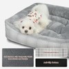 MIHIKK Rectangle Dog Beds for Small Dogs & Cats, Orthopedic