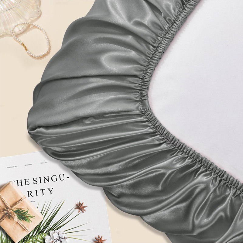 Manyshofu Satin Pillowcases for Hair Protection - 1Pcs Grey Pillow