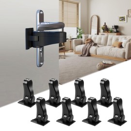 Child Proof Door Lever Locks, 8-Pack Door Handle Locks for Baby Safety and Deter Pet Opening The Door, 3 Colors No Drilling Baby Proofing Door Locks (Black)