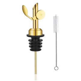 WAFJAMF 1 Pcs Gold Stainless Steel Bottle Pourers, Olive Oil Spout