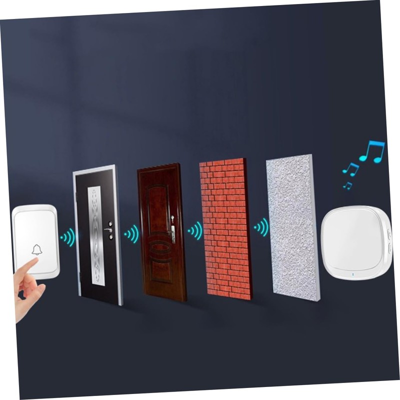 TEHAUX 1Set Wireless Doorbell Intelligent USB Door Bell with Melodies