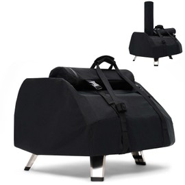 NOELIFE Carry Cover for Ooni Karu 16 and Karu 2 Pro Pizza Oven, Accessories for Ooni 16, Waterproof Pizza Maker Cover with Seperate Chimney Bag, with Bottom Straps for Fixation (Oven Not Included)