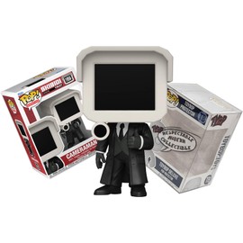Funko Skibidi Toilet - Cameraman + ToyBop Protector: Viral Meme Pop! Animation Vinyl Figure (Bundled with Pro-Deluxe Pop Protector Collector Case Box Gift Set)
