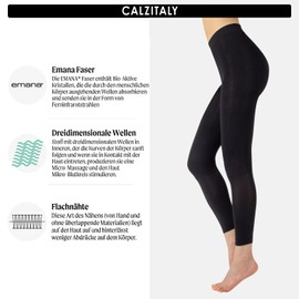 CALZITALY Anti-cellulite treatment, figure-shaping pyjamas, firming gel and body mask with caffeine, black