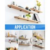 Pack of 2 Floating Shelf Brackets, Black, 8 cm Triangle