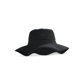 Coolibar UPF 50+ Women's Brighton Chlorine Resistant Bucket Hat - Sun Protective (Large/X-Large- Black)