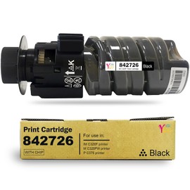 YCDYHC IMC320 Black Toner Cartridges 842726 MC 320FW P C375 1-Pack Compatible with Ricoh IMC320 Toner Cartridge IMC320F, Work for Savin Lanier IM C320F MC320FW PC375 Printers with chip (16,000 Pages)