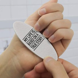 My Life is Based on a True Story Double-Sided Oval Nail File Emery Board Set 4 Pack