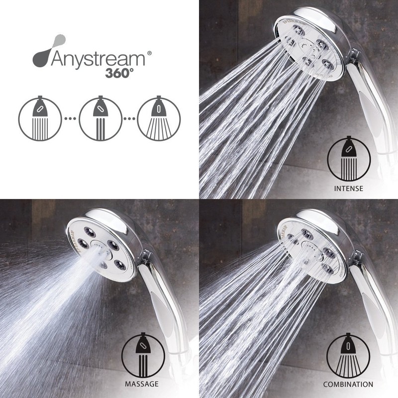 Speakman VS-3014-BN, Caspian 2.5 GPM Multi Function Anystream Hand Shower,