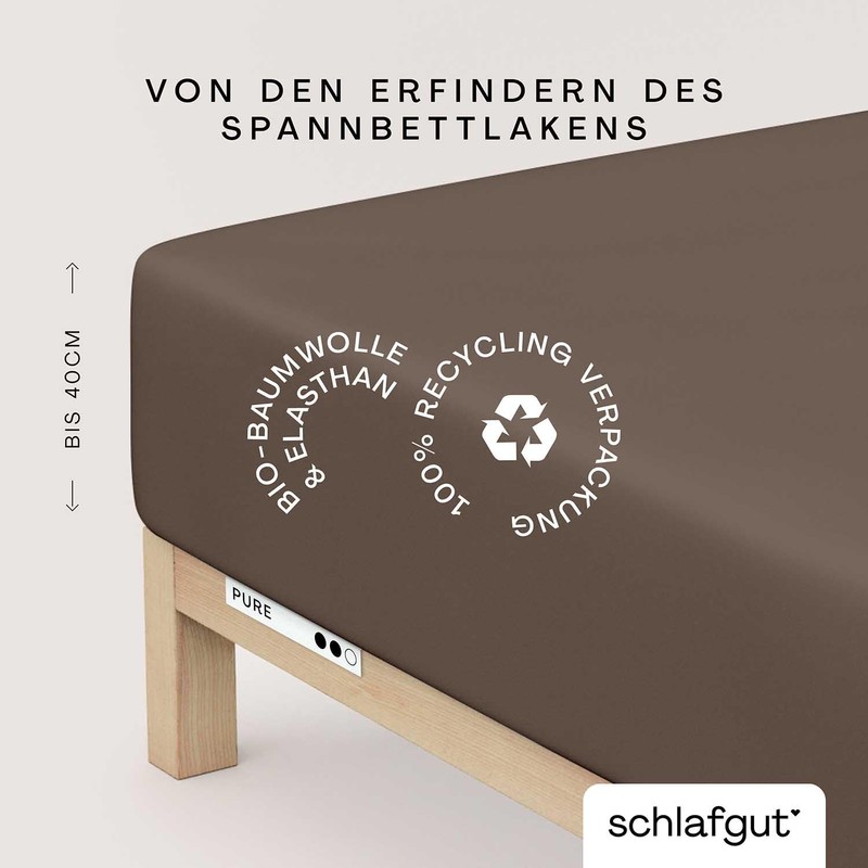 Schlafgut Pure Boxspring Fitted Sheet 90 x 190 cm to