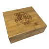 Black Leaf Bamboo Rolling Box II with 3-Part Pollen Box