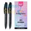Bolígrafos Kiut Soft Touch Negros, Pack de 10, Trazo Medio