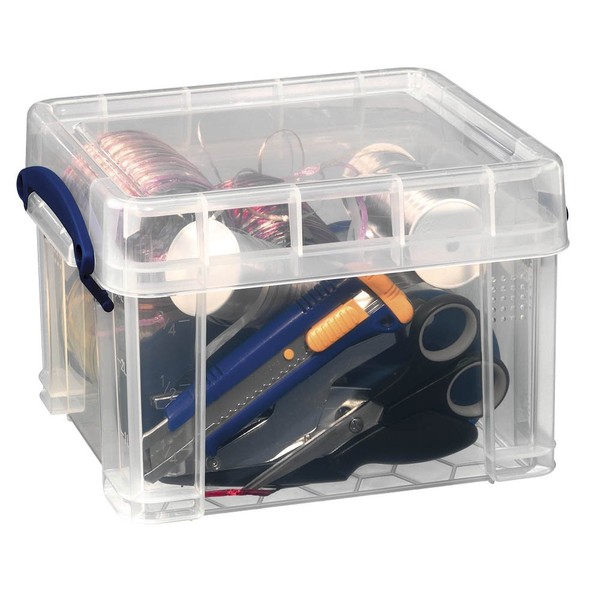 Really Useful 245 x 180 x 160mm 3L Box with Lid - Clear