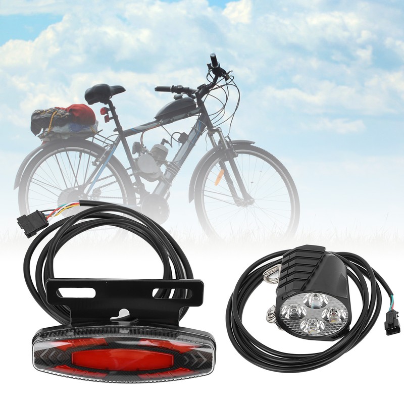 Bike Headlight Taillight Set High Brightness LED Front and Back
