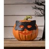 Bethany Lowe Cat Masquerade Pumpkin Jack-O-Lantern, Paper, Orange