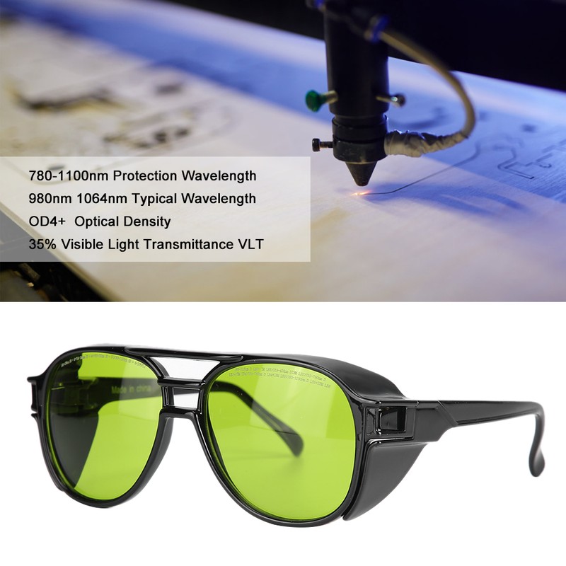 2.0mm 0.08in Lens 1064nm 980nm OD4+ Laser Protective Goggles Beauty