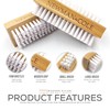 Wooden Nail Brush, Double-Sided Nail Scrubbing Brush with Firm Plastic