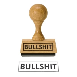 trendaffe The Bullshit Wooden Stamp