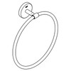 GROHE 41167000 Start Cosmopolitan Accessories Towel Ring, Chrome