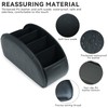 molshine Remote Control Holder with 5 Compartments,Pu Leather Office Organization