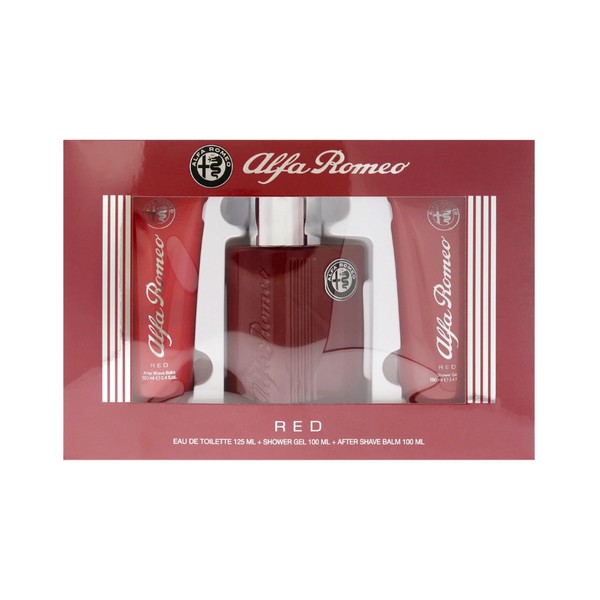 Alfa Romeo RED for Men 3pc Gift Set 4.2 oz