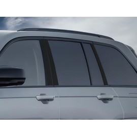 Rvinyl Pillar Post Pre Cut Window Trim Kits in Matte Black Compatible with Jeep Cherokee 2021-2023 L - Adhesive Backs
