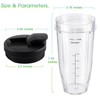 Ninja Blender Cups Replacement 24oz – Compatible with Ninja BN401,