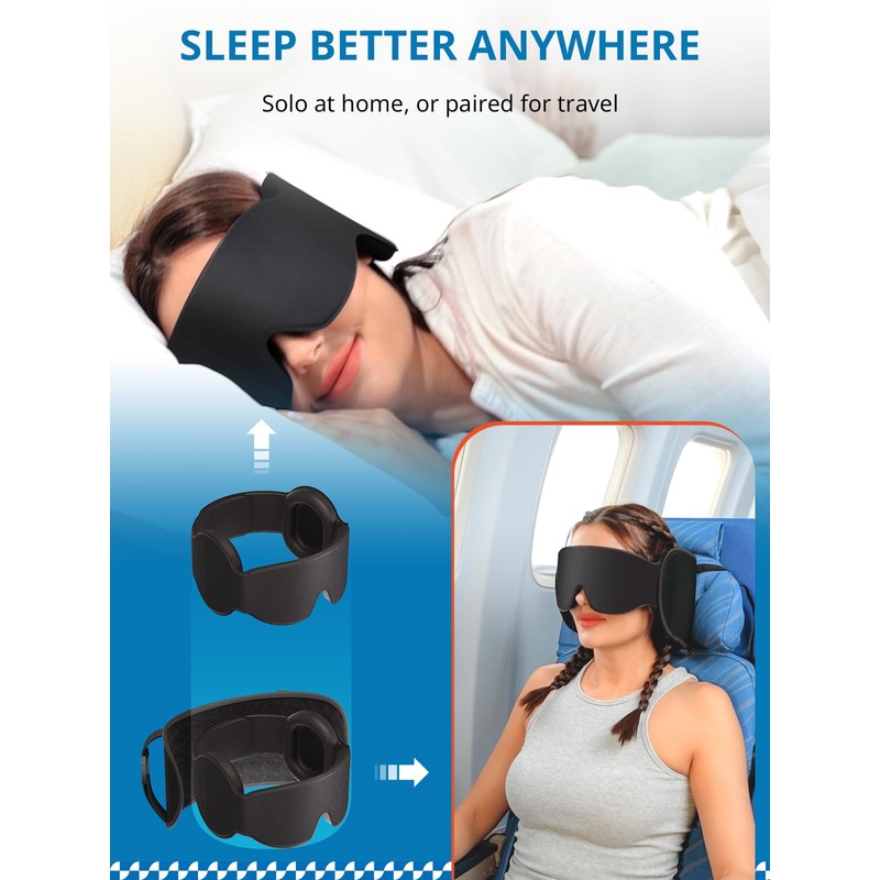 SARISUN Travel Pillow for Airplanes, Upgraded Airplane Pillow with 3D