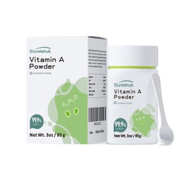 Sturelehub Vitamin A Palmitate Powder, Retinol Palmitate, 3OZ 99.9% Purity, Cosmetic Grade, Vitamin A Powder for Homemade Cosmetics