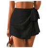 MakeMeChic Women's Mini Wrap Shorts Elastic High Waisted Knot Front