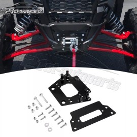 21ST fit 20-24 Kawasaki Teryx KRX 1000 UTV Black Front Bumper Winch Mount Plate Kits