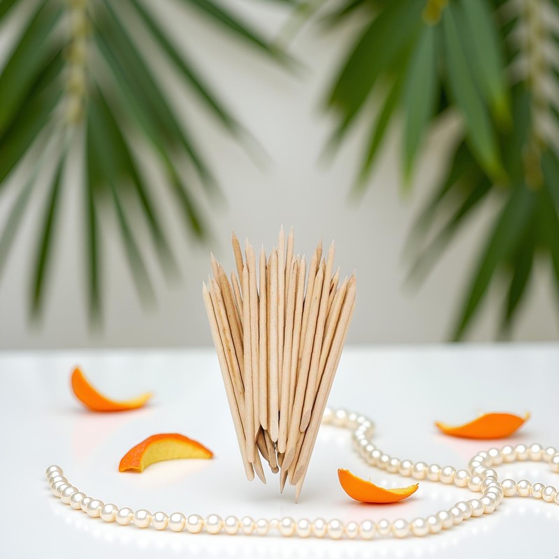 20 pcs Cuticle Pusher Nail Art Cuticle Orange Wood Sticks