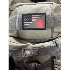 28th Infantry Division Bloody Bucket USA Flag Morale Patch Tactical Military. 2x3" Hook and Loop Made in The USA