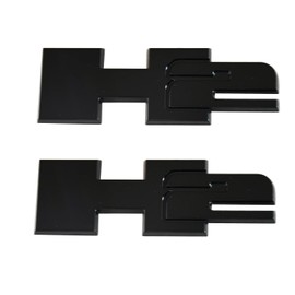 2pcs H2 Rear Liftgate Door Nameplate 3D Badge Emblems Replacement for 2003-2009 Hummer H2 (Black)