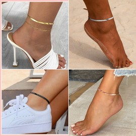 FindChic Snake Chain Anklet Womens Anklets Jewelry Ankle Bracelets for Women Waterproof Anklet