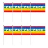50/100Pcs Mini Peace Flag Rainbow Pacifist Flag Hand Held Polyester