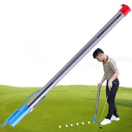 Golf Ball Pick Up and Ball Setting Tube,Dual Function Golf Ball Retriever,Lightweight Golf Ball Picker Upper Tube,Aluminum Alloy Golf Ball Picker Upper Tube，Holds 19 Balls