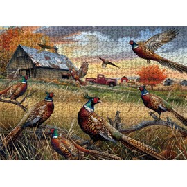 Autumn Pheasant Puzzle 1000 Piece Puzzle for Adults, Fall Animal Jigsaw Puzzles Beautiful Bird Art Puzzle, Nature Animal Puzzle As Home Decor